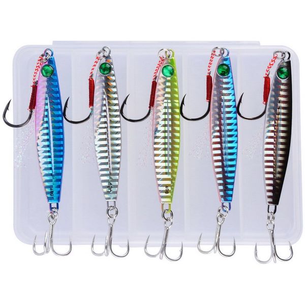 5Piece IMA Sinking Fishing Baits - Style Metal Jig Lures Set - 7g-40g