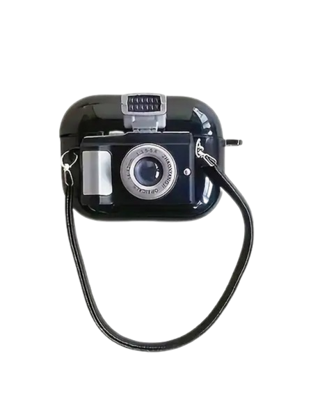 Retro Camera Design TPU Earphone Case - Compatible with AirPods 1 &amp; 2