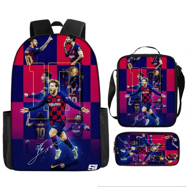 Backpack + Lunch Box + Pencil Case Messi image