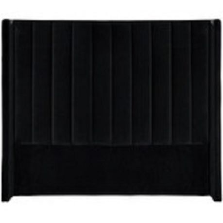 She Made Me - Nhlalala Velvet Wingback Panelled Headboard - Black Image
