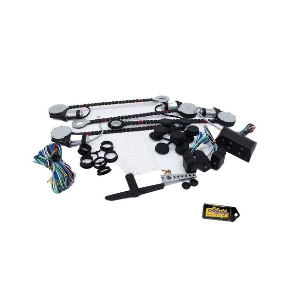 Electric Power Window Conversion Kit for 4 Door Vehicles + Keyrings
