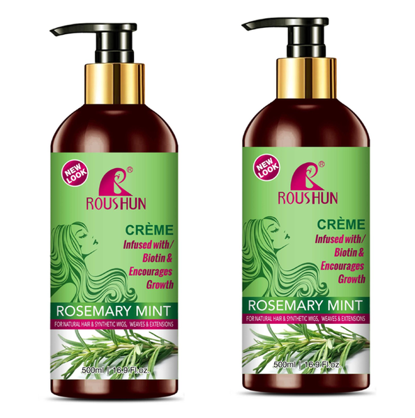 Roushun Rosemary Mint Creme Hair Moisturizer (500ml) - 2 Pack