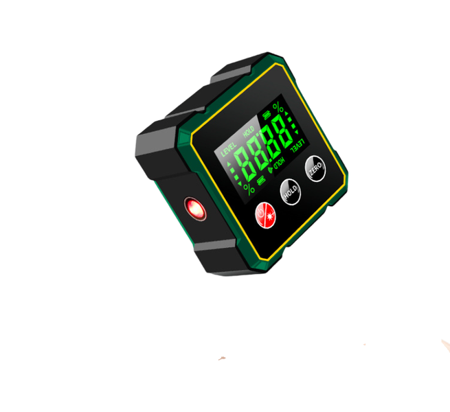 Professional Digital Inclinometer With Laser, Portable, Magnetic Base