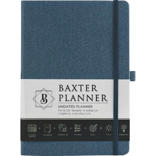 Baxter- Undated Planner Lux Leather- Navy