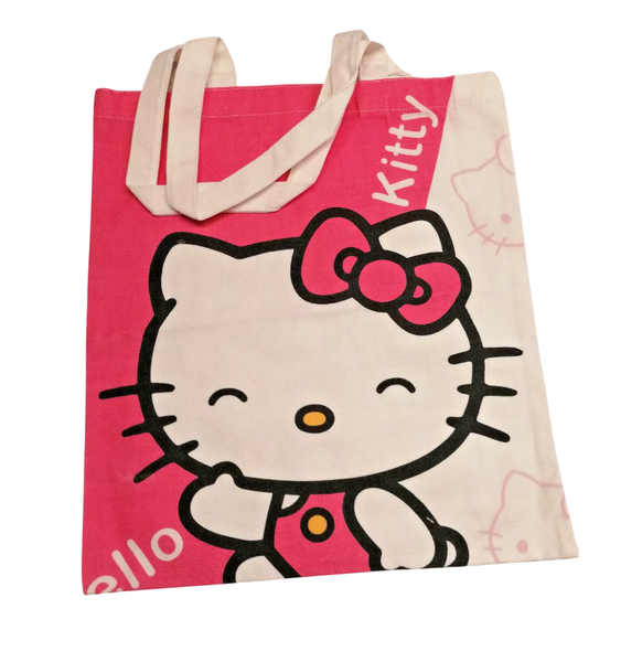 Pink Hello Kitty Kawaii Cute Line Shopper Tote B image