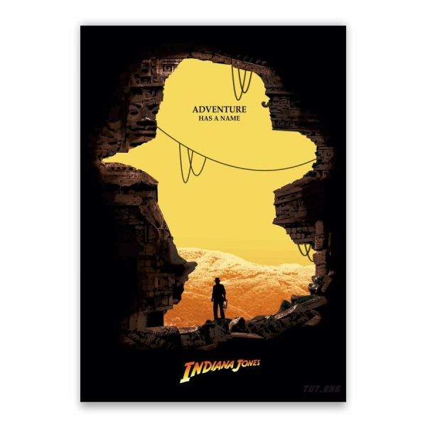 Indiana Jones Silhouette Poster A1 Shop Today Get It Tomorrow