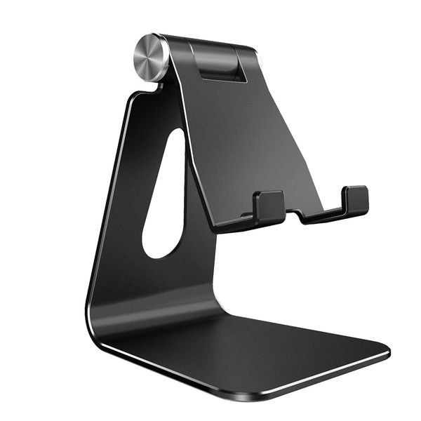 Adjustable Aluminum Stand Holder for Mobile Phone &amp; Mini Tablet - Silver