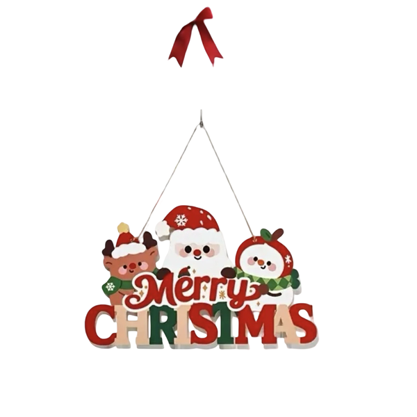 Santa Claus 2D Flat Christmas Door Hanger