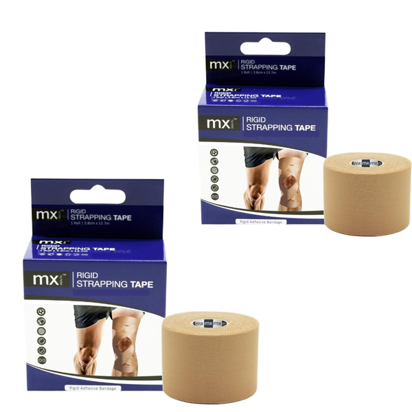 MX Health Rigid Strapping Tape Beige - 3.8cm x 13.7m - Packs of 2