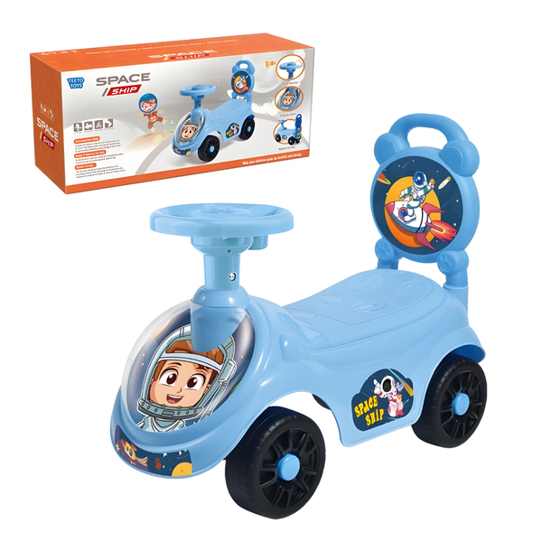 TEETO TOYS Space Ship Ride-On Push Car for Toddlers