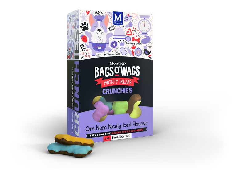 Montego Bags O' Wags - Crunchies Nicely Iced Dog Treats 1 kg