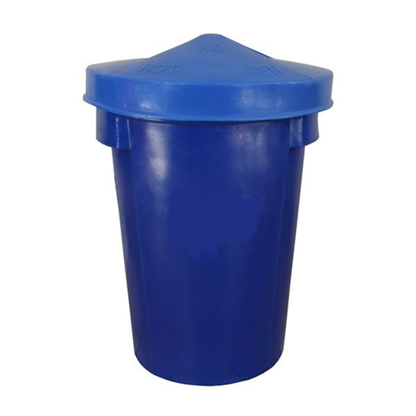 85 Litre Plastic Dustbin/Waste Bin with Lid - Blue
