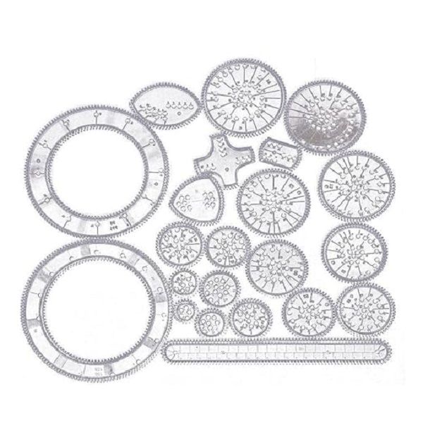 Transparent Flower Ruler Set