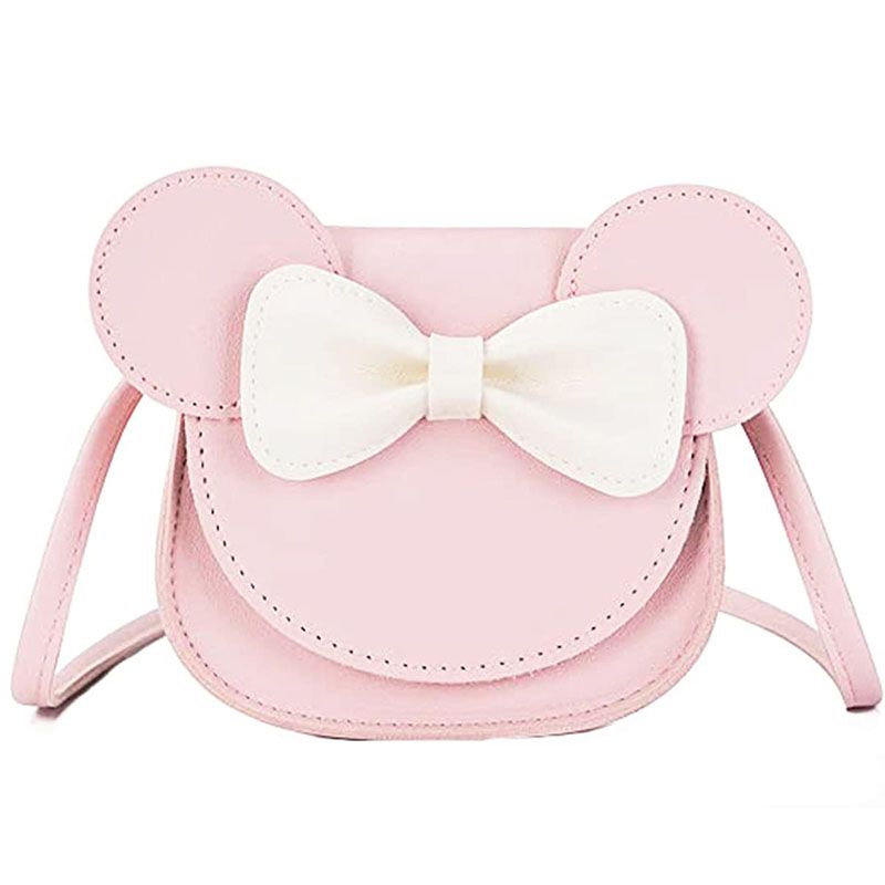Pink Bow Crossbody Bag for Kids ,Cute Mouse Ear Bowknot Cute and Stylish
