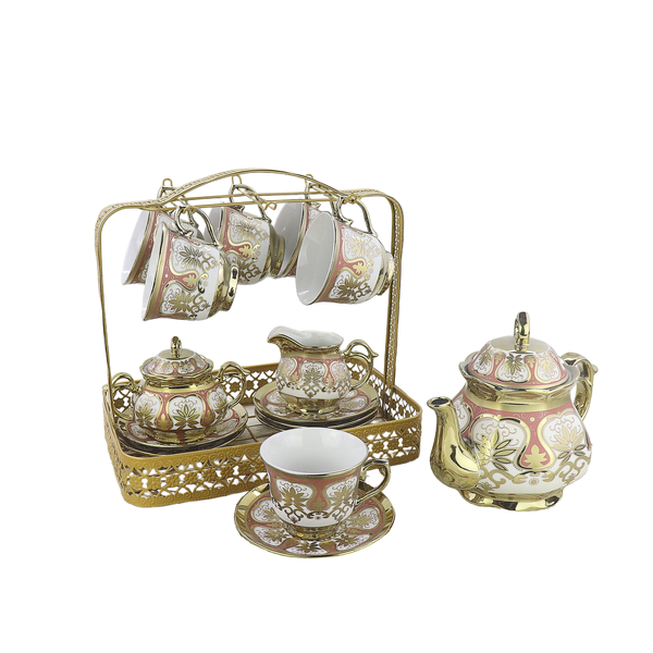 European Coffee Cup Set Porcelain Coffee Pot Set British Style Tea Cup Set