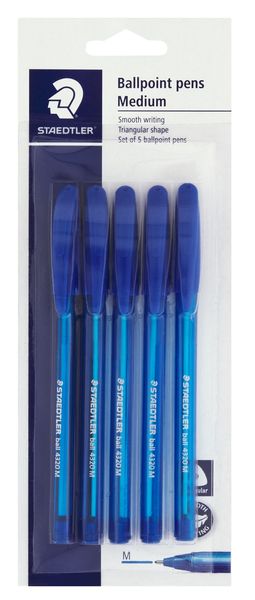Staedtler Ballpoint Pen Blister of 5 - Blue
