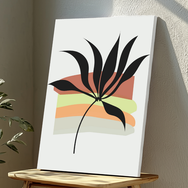 Wall Art Decor Print Mounted on Wooden Board - Minimalistic- 28x40cm