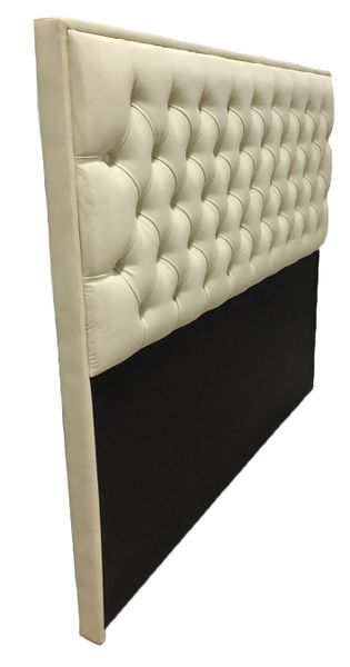 DHG - Cream Leather Headboard Queen Size