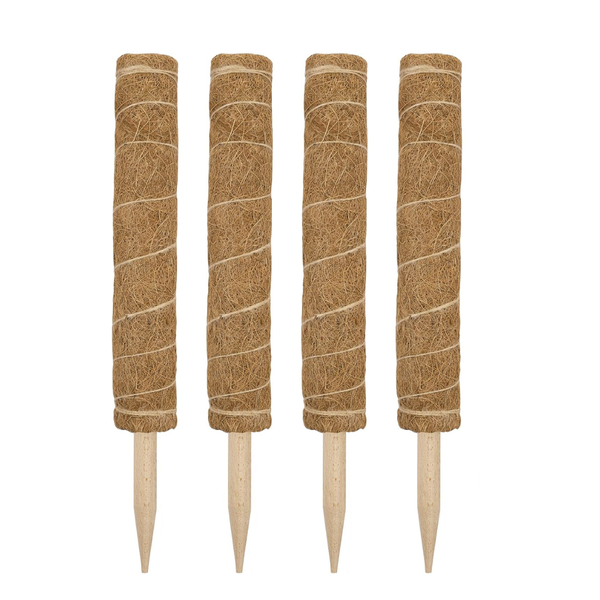 Stackable Coir Moss Totem Pole Plant Support Stake 4 Pack for Climbers