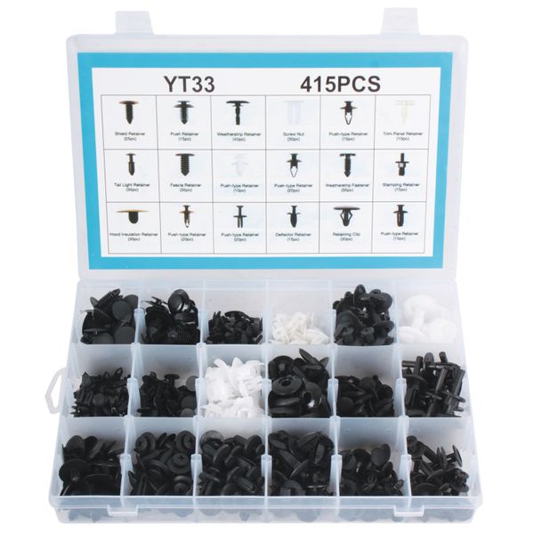 Assorted Universal Panel Clips - 415 Pieces