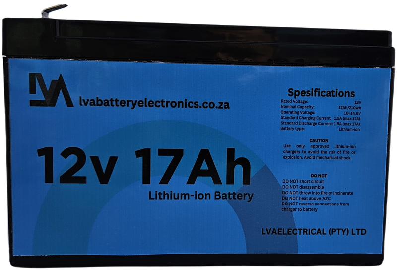 Replacement 12v 17Ah Lithium-Ion Battery Gate Motor/security alarm/cctv