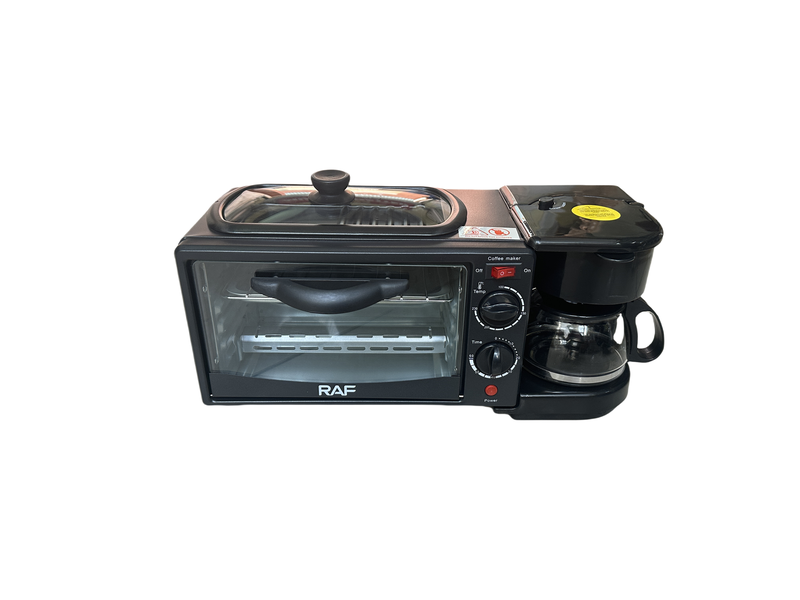 3-in-1 multifunctional breakfast machine with oven and frying pan 1050W
