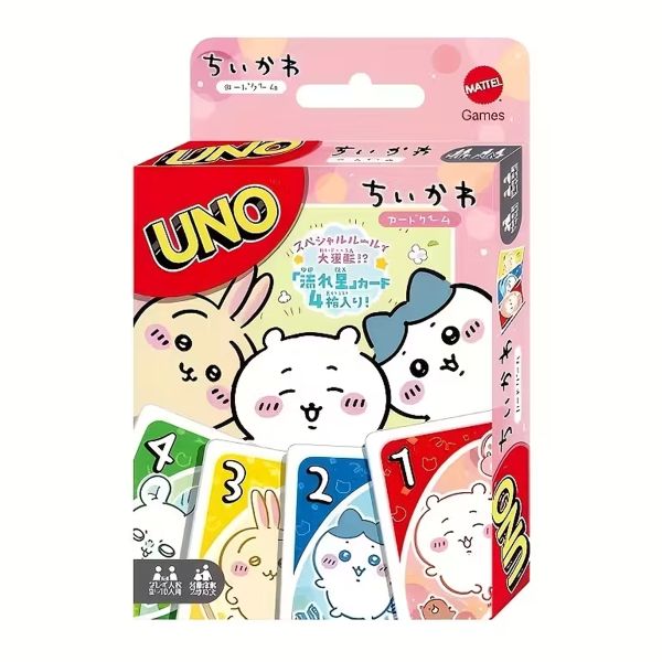 112 Sheets Cute UNO Chiikawa Themed Card Game for 2-10 Players