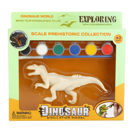 DIY Dinosaur Painting Kit - Prehistoric Model with Paints Image