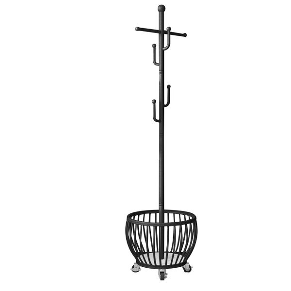Decor Cactus Coat Stand Tree with Storage Basket and 7 Hooks 168cm