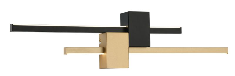 Modern Geometric Black and Gold LED Wall Sconce - WB281 BK/GD