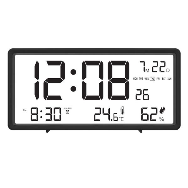 Big Digital Clock with Thermo-Hygrometer and Temperature