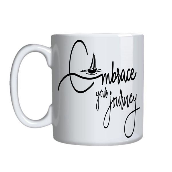 Embrace Coffee Cups Motivational Graphic Mug Design Birthday Present
