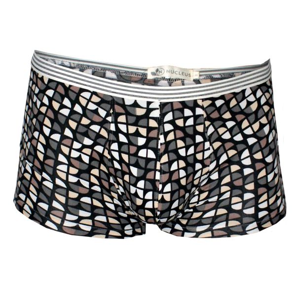 Nucleus - Men's Black Retro Circle Short Boxer Briefs