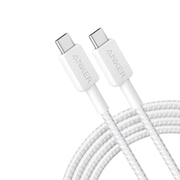 Anker A322 60W USB-C Durable Nylon Fast Charge Cable 1.8m - White