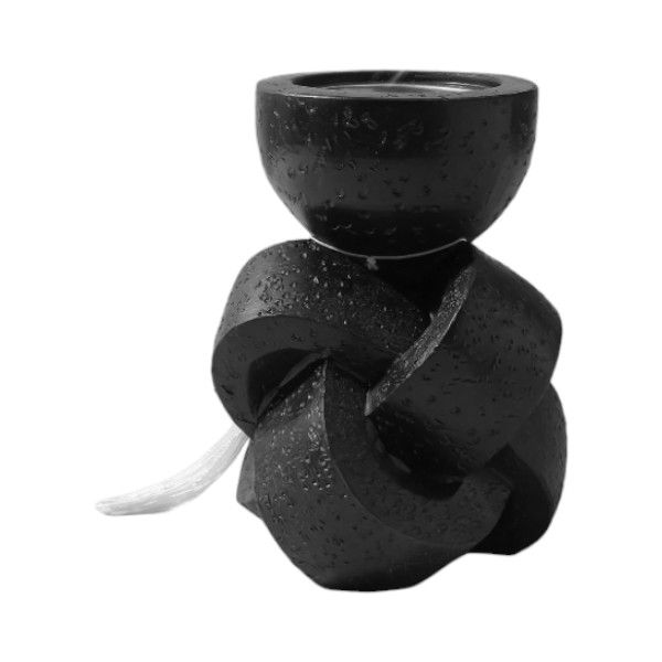 Ceramic Incense Burner With Interwoven Design &amp; Heat-Resistance - Black