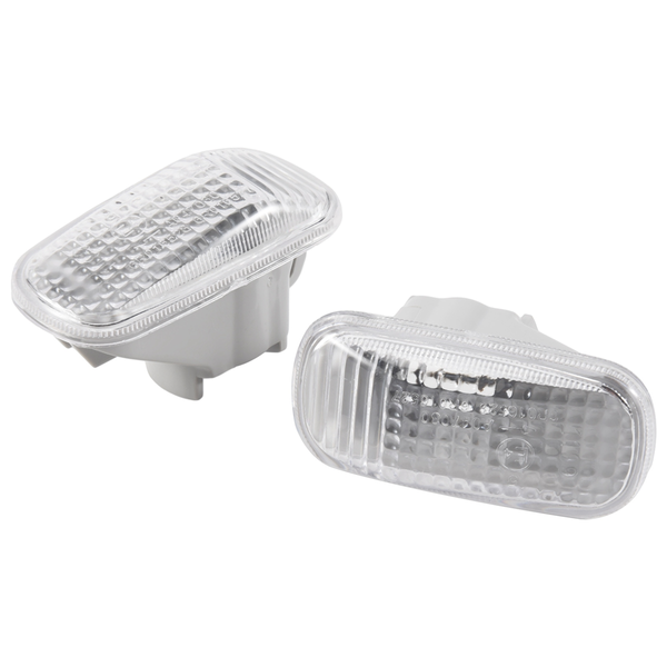 2Pc Car Side Baffle Turn Signal Light Lamp Shade Shell Cover Housing