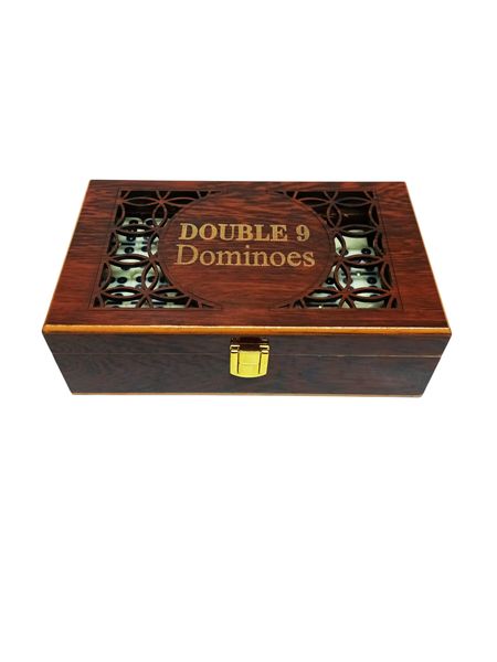Dominoes Double 9 in Wooden Box - 55 Piece