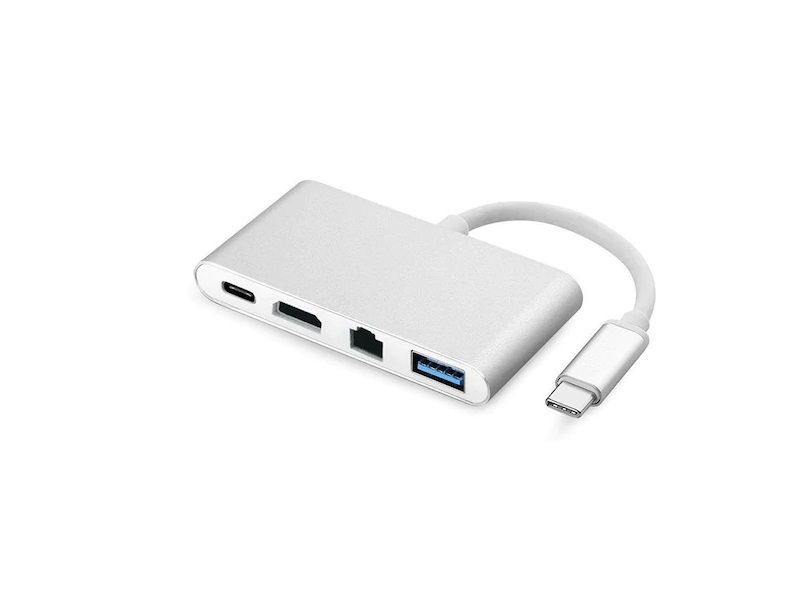 USB Type C to HDMI VGA Gigabit Ethernet Multiport Adapter