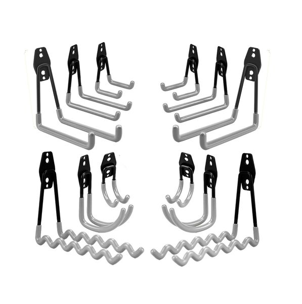 12 Piece Heavy Duty Garage Hooks Wall Mounted Ga image