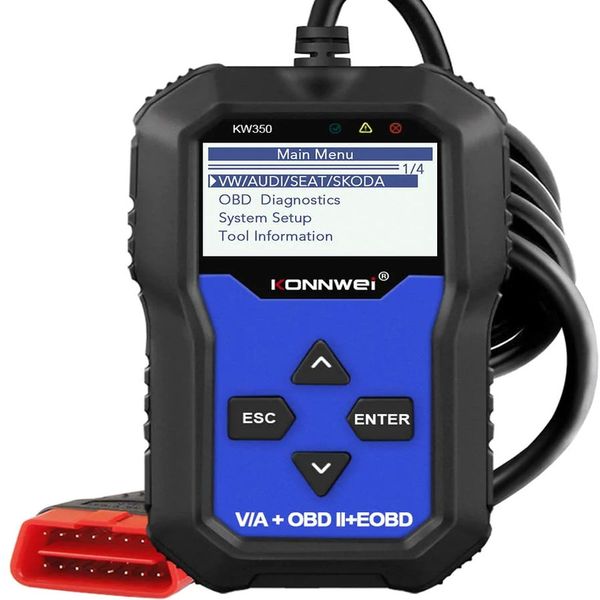 Konnwei KW350 Full System OBD2 Car Diagnostic Scanner VAG