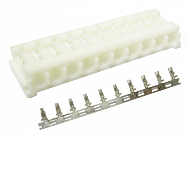 XY133-10HT: 2.5mm 10-Way In-line Locking Cable End Wafer