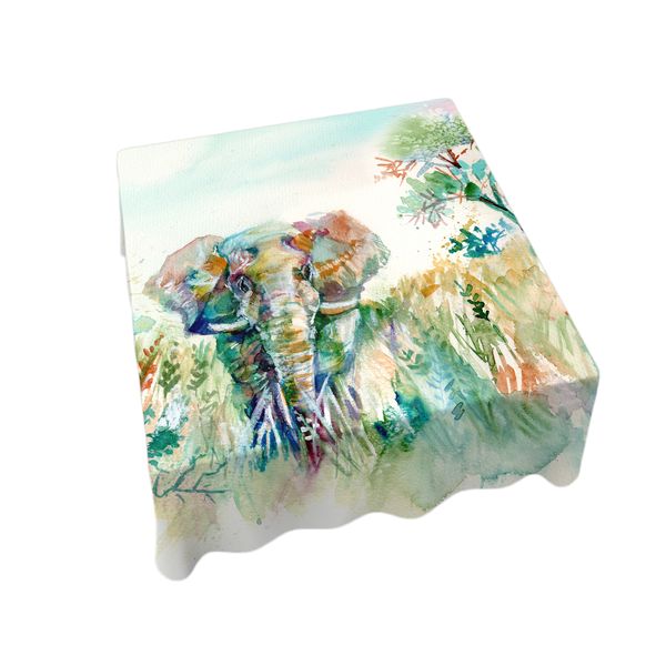 Elephant By Kristin Van Lieshout Square Tablecloth