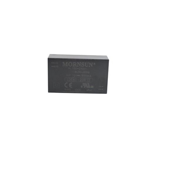 LDE60-20B12 12V 5A PCB Mount AC/DC Power Supply with 4KV Isolation