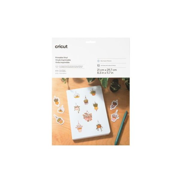 Cricut Printable Vinyl Silver - 10 sheets
