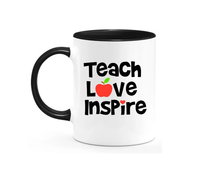 Teach Love Inspire Coffee Mug - Sleek Teacher Coffee Mug