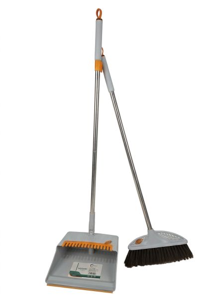 Orange Plastic Hard Floor, Carpet Broom image