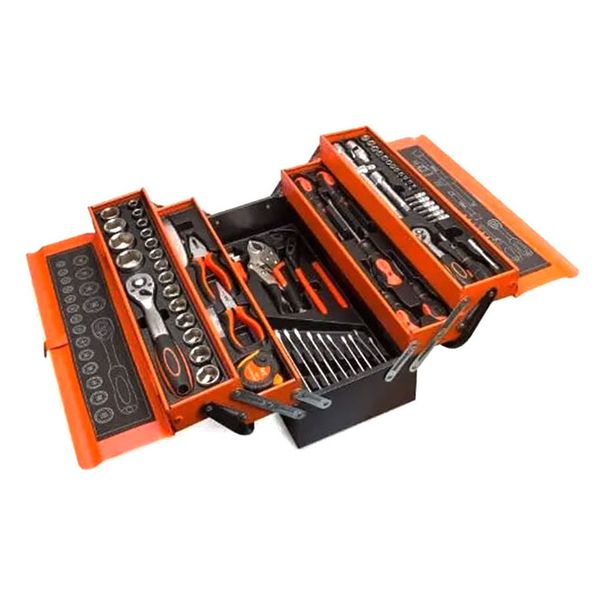 Professional Chrome Vanadium 85 Piece Tool Set With Cantilever Metal Box