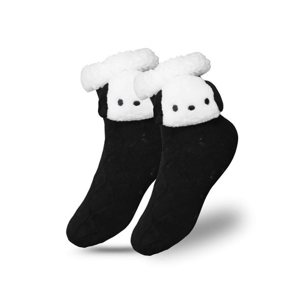 Premium Cute Animal Winter Slipper Socks - Thick Wool - Coffee - Anti-Slip