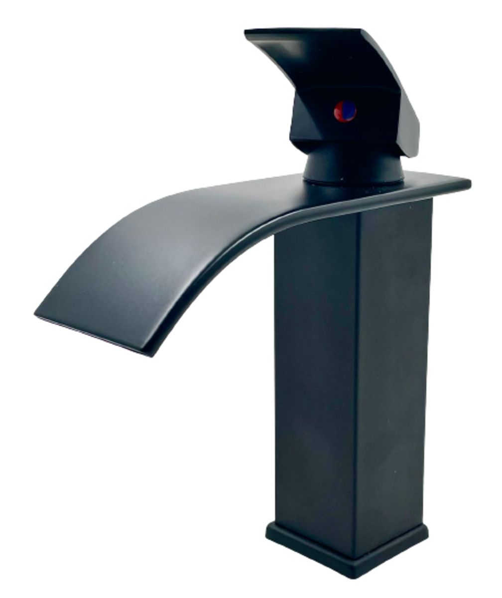 Waterfall Basin Mixer Tap Monobloc Bathroom Sink Taps Black Matte Buy