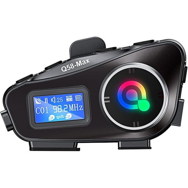 Motorcycle Bluetooth Headset with 500M Intercom, Dual BT5.3 Chip,Waterproof